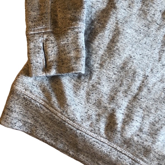 Steve Madden Quick Dry Gray Cowl Neck Sweatshirt with Moto Sleeves, Size Small - Picture 12 of 13